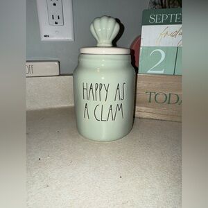 Rae Dunn happy as a clam canister - yes